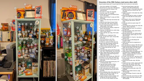 Image of display case with key